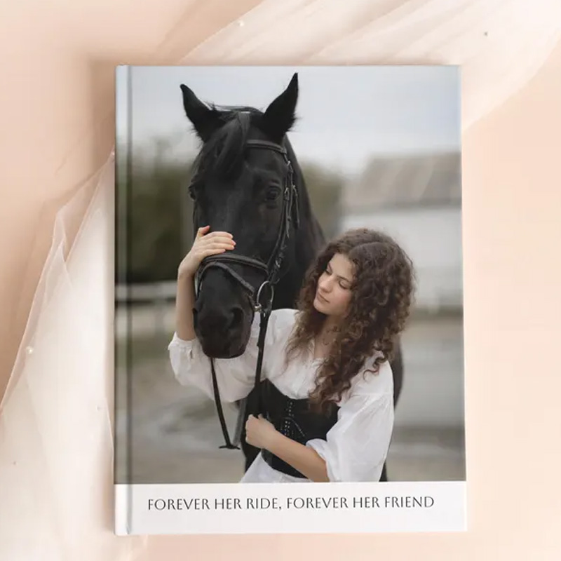 Personalized Pet Photo Art Horse Journal and Planner PU Leather Notebook Gift for Horse Lovers Riding Lovers Equestrian Lovers