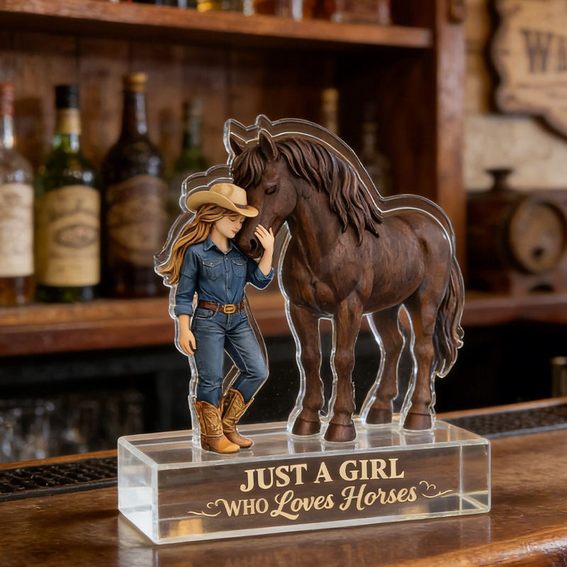 Personalized Equestrian Horse Girl Acrylic Stand Custom Gift for Riding Lovers