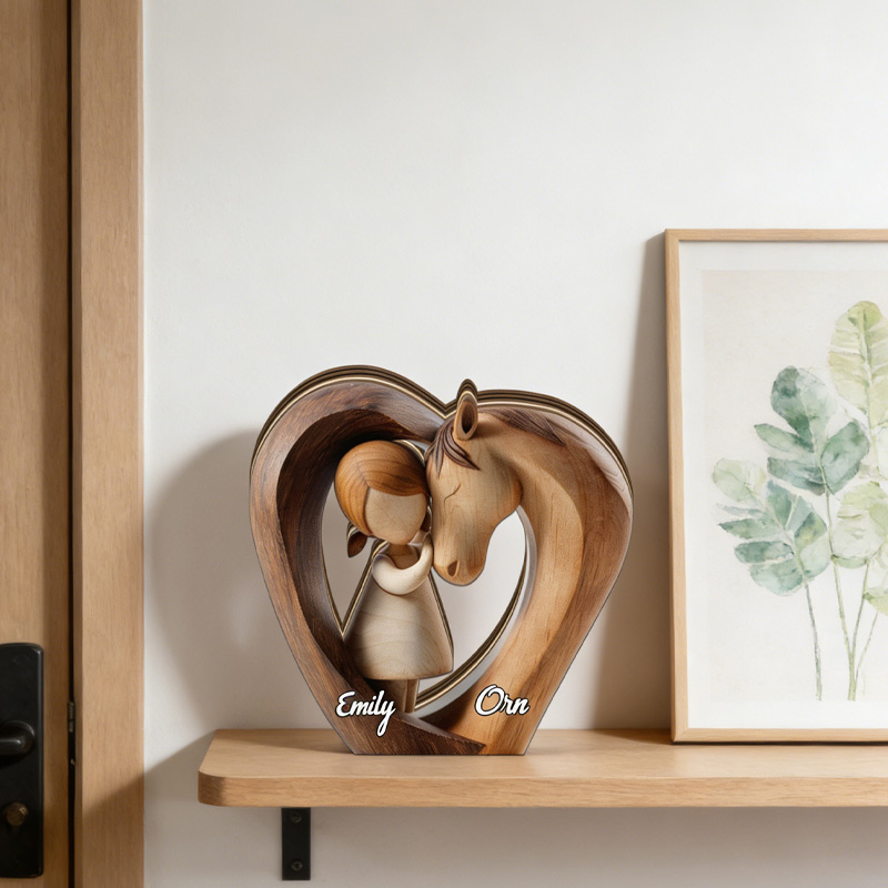 Personalized Equestrian Girl Horse Lover Acrylic Stand Custom Gift for Riding Lovers