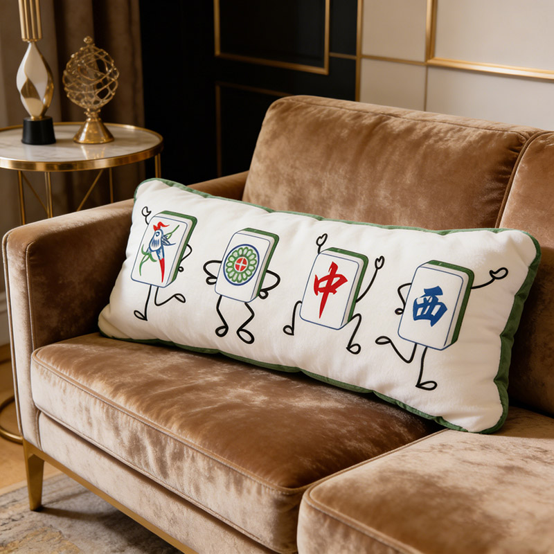 Personalized Charleston Mahjong Pillow Dance Pillow Custom Tiles for Mahjong Lovers Dance Lovers for Holiday Party for Family Friends