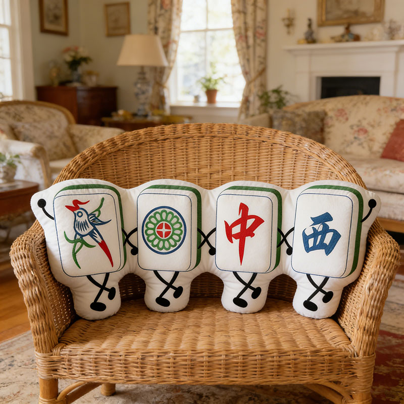 Personalized Charleston Mahjong Pillow Dance Pillow Custom Tiles for Mahjong Lovers Dance Lovers for Holiday Party for Family Friends for Her