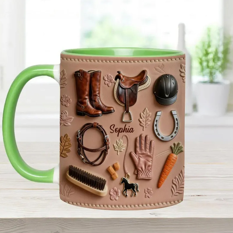 Personalized Cowgirls Western Style Lover Stuff Cup Gift Mug for Equestrian Horse Riding Lovers