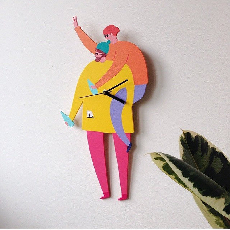 Personalized Photo Portrait Clock Minimalist Style Home Decoration Couple Gift 