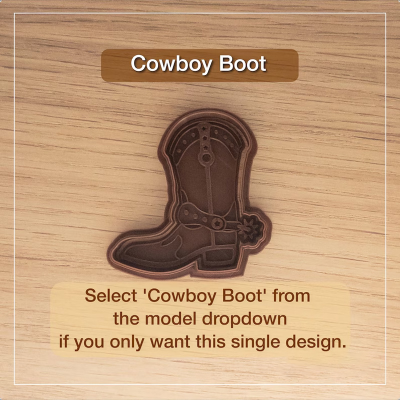 Personalized Cowboy Western Cookie Cutter Gift For Horse Lover Barn Owner Cutter 3D Printed Baking Supplies Fondant Tool Craft Stamp for Equestrian Lovers