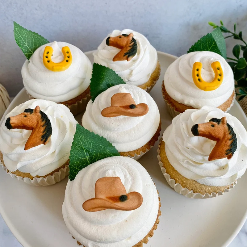 Personalized Horse Cowboy Hat Horseshoe Cookie Cutter Gift For Horse Lover Barn Owner Cutter 3D Printed Baking Supplies Fondant Tool Craft Stamp for Equestrian Lover