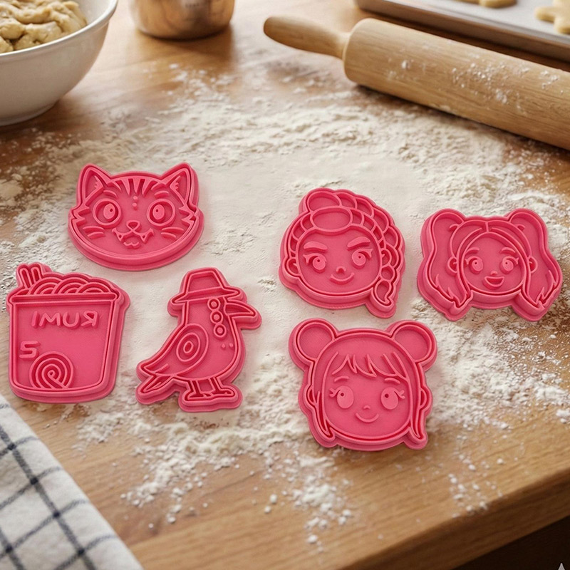 Personalized Kpop Demon Hunter Cookie Cutters and Stamps Biscuit Molds Baking Lover Gifts