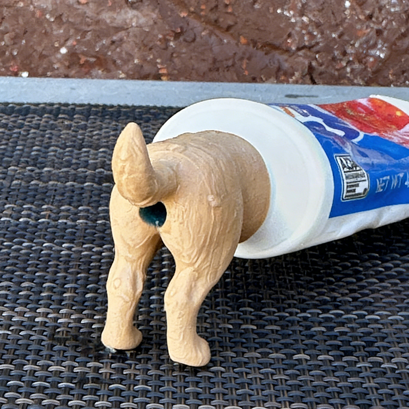 Personalized 3D Printed Dog Butt Toothpaste Pooper Top Quirky Gag Gift Funny Dog Butt Toothpaste Pooper Gift for Him 
