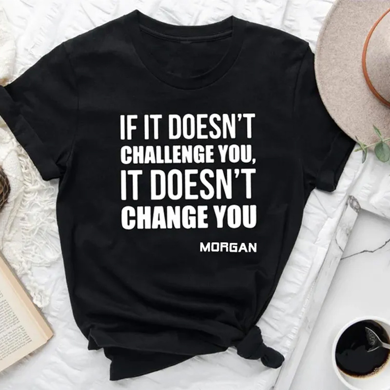 Personalized Gym Classic T-Shirt If It Doesnt Challenge You It Doesnt Change You Shirt for Fitness Enthusiasts Bodybuilders and Gym Lovers