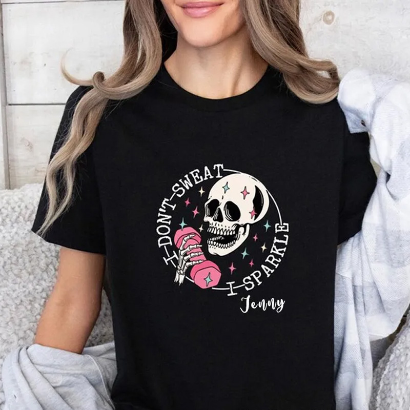 Personalized Gym Classic T-Shirt Gym Lover Shirt Sparkle Shirt Funny Gym Mental Health for Fitness Enthusiasts Bodybuilders and Gym Lovers