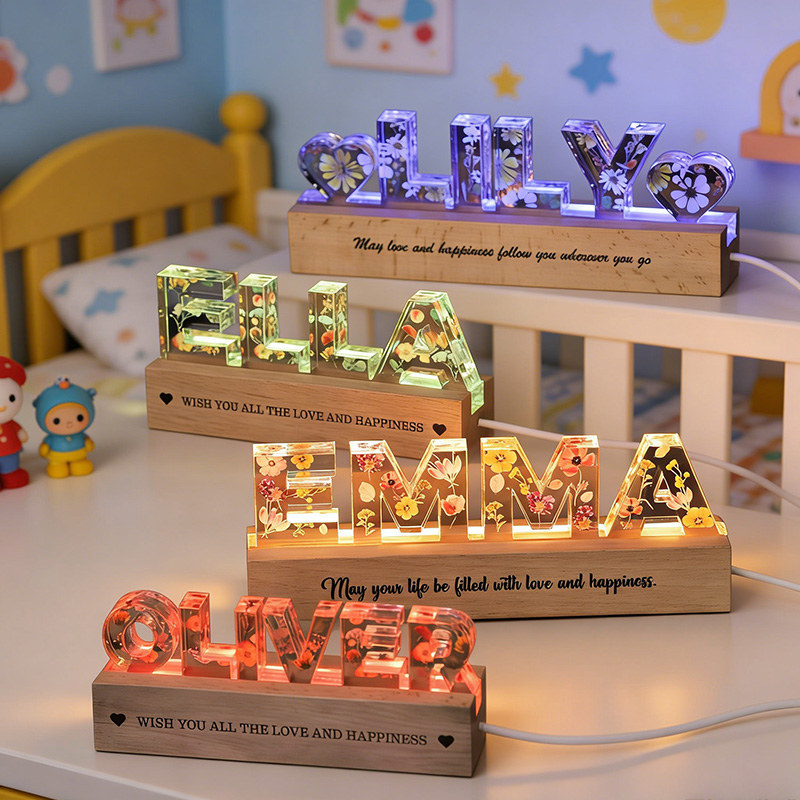 Personalized flower night light teen girls gift xmas gift for toddler Custom night light Teen Christmas Gifts Personalized baby gift