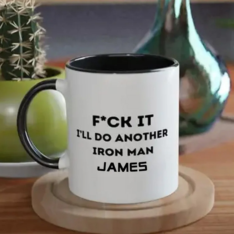 Personalized Funny Man Mug with Funny Triathlon Mug Gift for Fitness Enthusiasts Bodybuilders and Gym Lovers