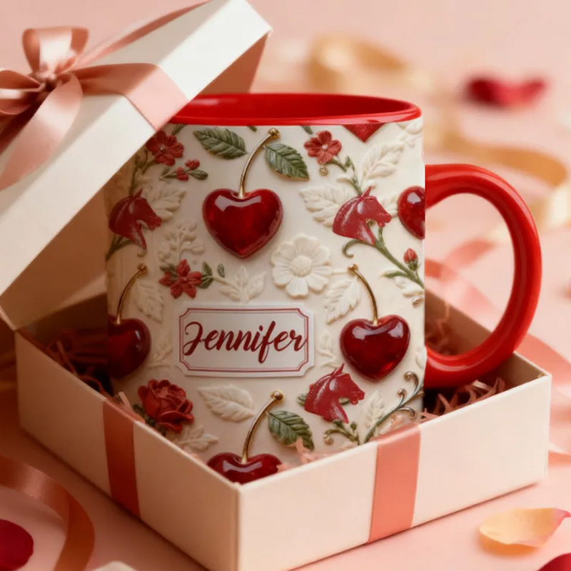 Personalized Equestrian Best Girlfriend Mug Love You I Do Heart Cherish Valentines Day Gift for Riding Lovers Equestrian Lovers