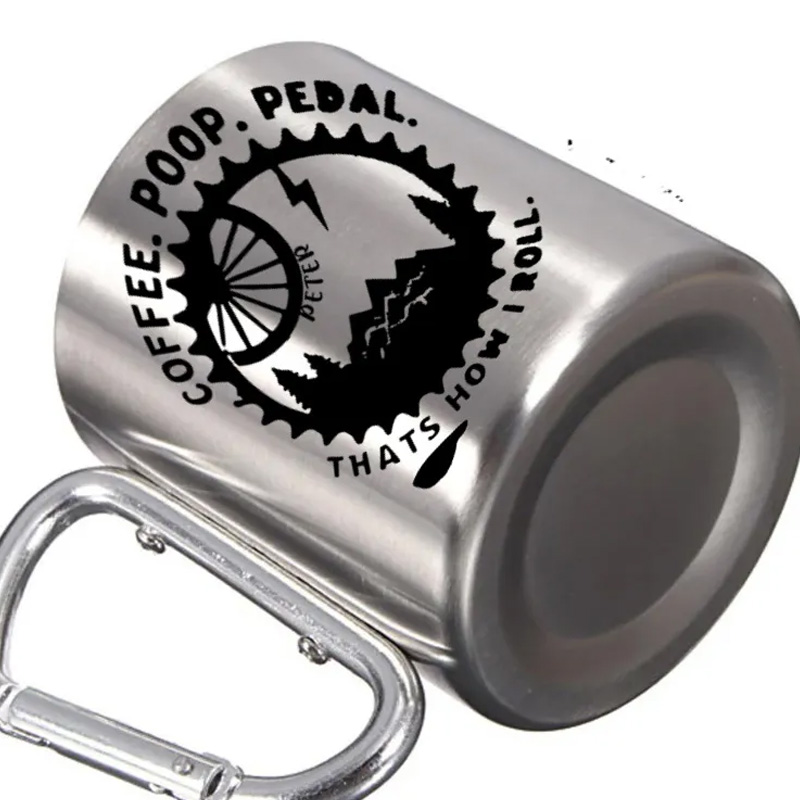 Personalized MBT Mountain Riding Escape Hiking Carabiner Travel Holiday Camping Stainless Steel Mug Adventure Coffee Cup Tea Mug Gift Birthday for Cycling Riding Lovers