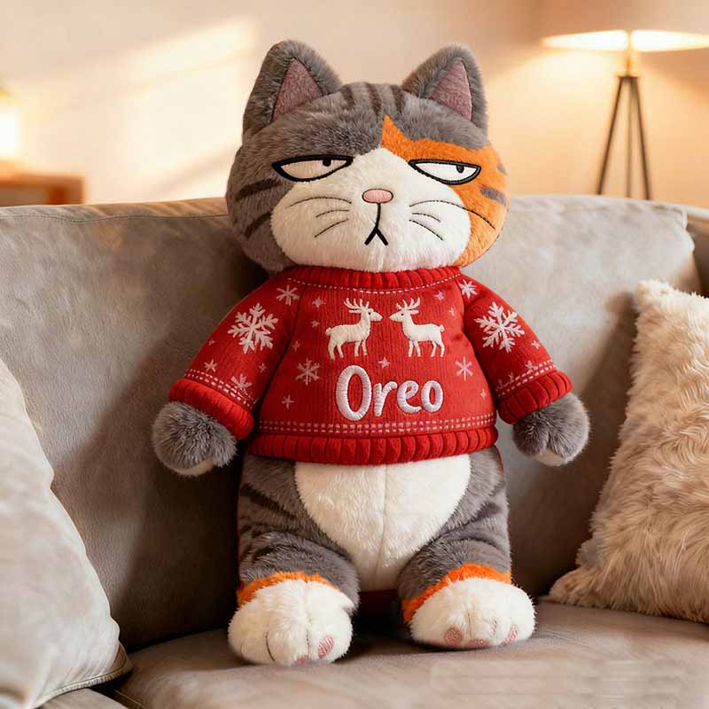 Personalized Cat Lover Letter Pillow with Custom Name Graphic 3D Print