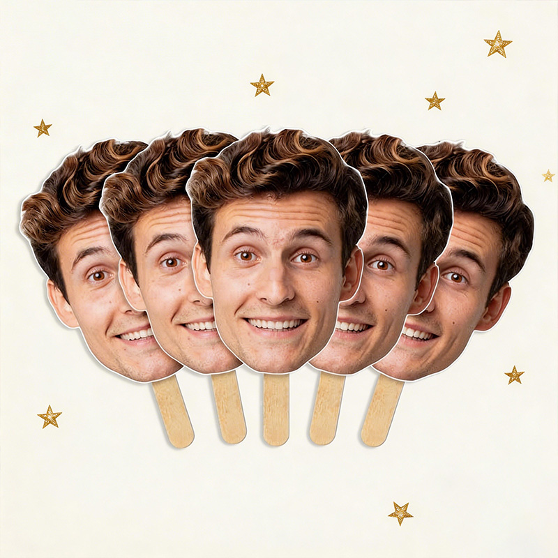 Personalized Family Face on a Stick Big Head Cutouts Funny Party Decorations Fat Head Face sign