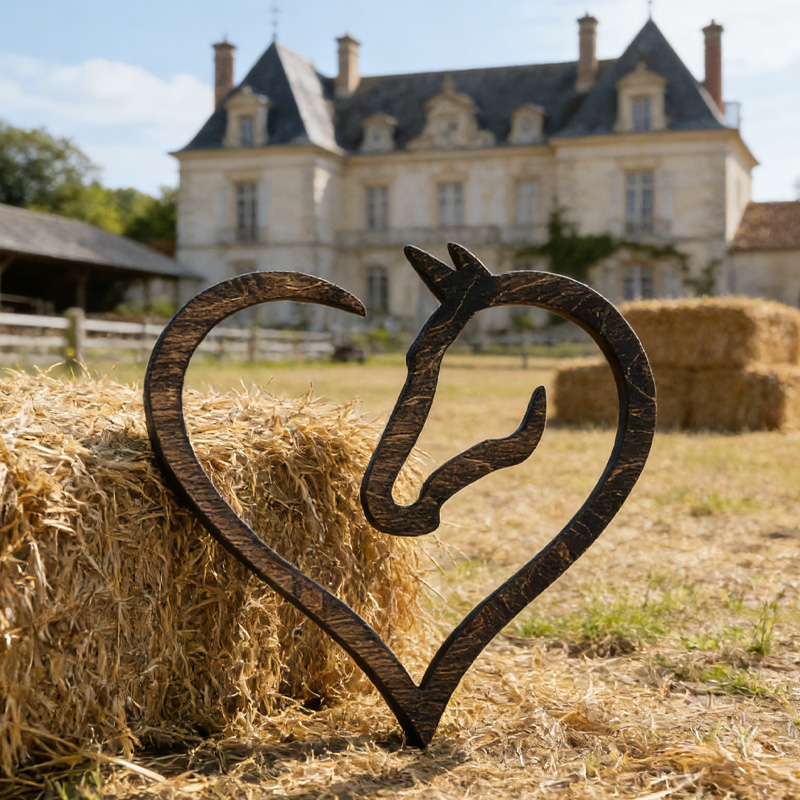Personalized Wooden Horse Heart Sign Farm Pony Lover Sign Gift for Equestrain Lovers