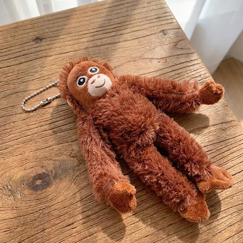 Cute Small Soft Stuffed Animal Bag Charm Gift for Kids and Adults Punch Monkey Gorilla Plush Keychain