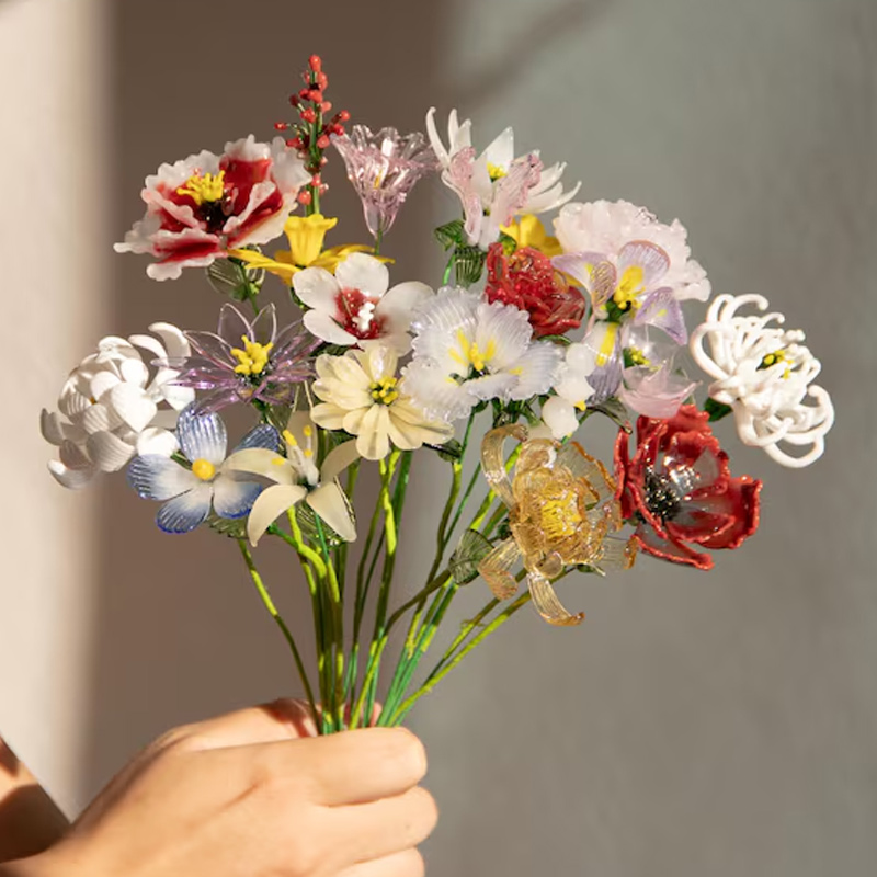 Hand Blown Glass Birth Flower Fine Art Glass Floral Stem Mother's Day Gift Gift for Mom Grandma