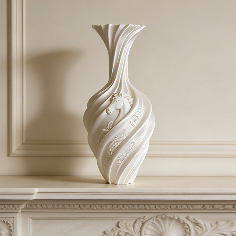 Personalized Silk Vase 3D Print Horse Sculpture Planter Gift for Equestrian Riding Lovers