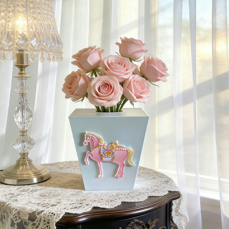 Personalized Horse Vase 3D Print Sculpture Planter Gift for Equestrian Riding Lovers