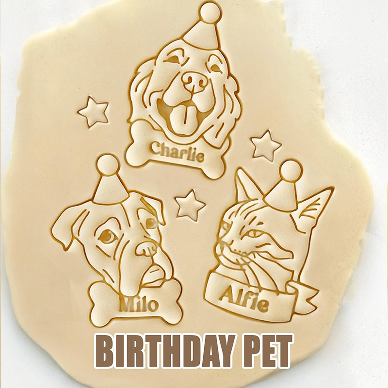 Personalized Birthday Pet Photo Cookie Cutter With Custom Photo,Birthday Pet Cookie Cutter