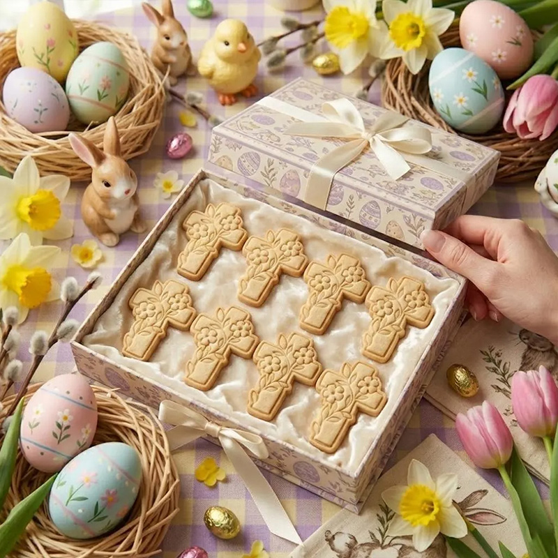 Personalized Cross with Flowers Cookie Cutter Stamp, Easter Day Gifts, Bunny Easter, Easter Baking, Rabbit Cookie, Rabbit Clay Cutter