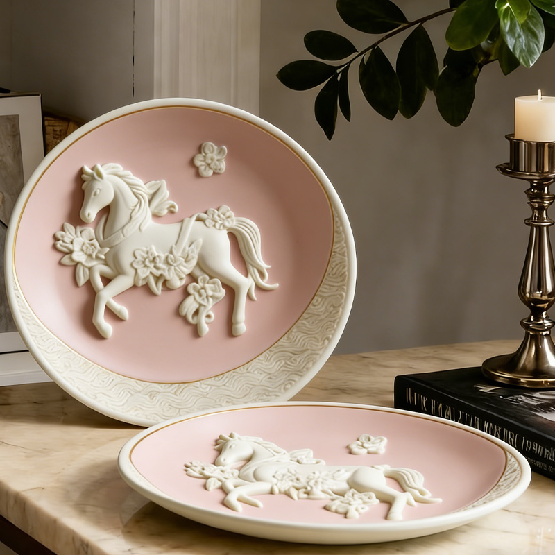 Personalized Horse Jewelry Tray Dish 3D Printed Plate Ring Dish Elegant France Gift for Equestrain Lovers