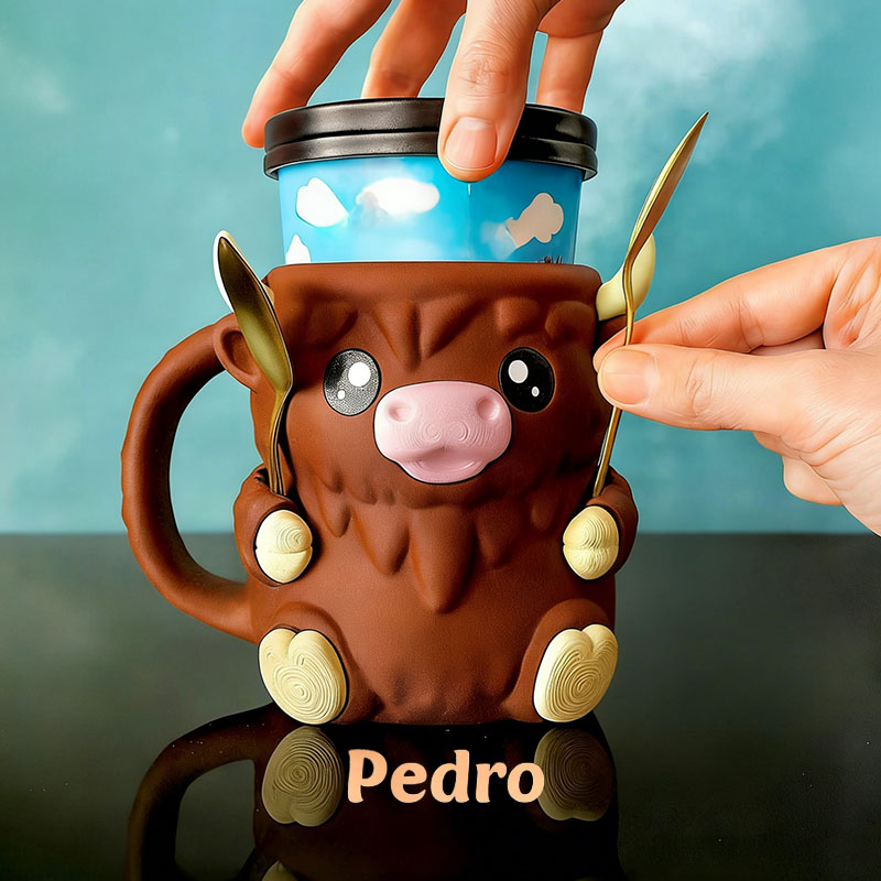 Highland Cow Ice Cream Pint Holder 3D Printed with Spoon Slots & Snack Drawer