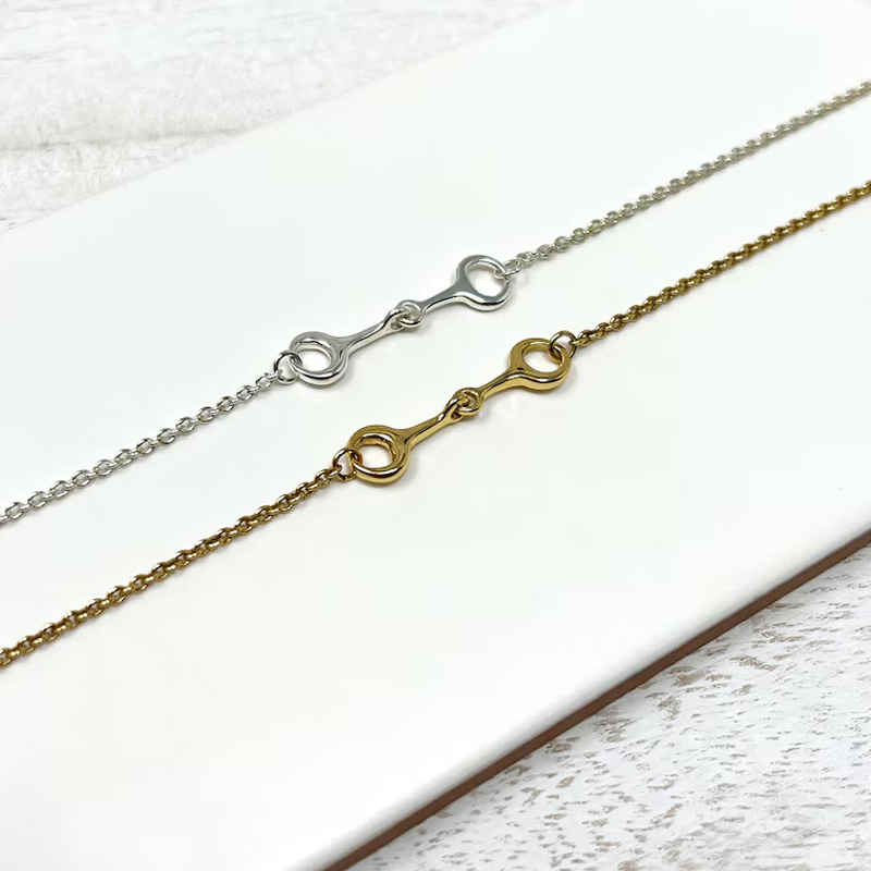 Personalized Engraving Snaffle Bit Bracelet Equestrian Horse Lover Jewelry Gift for Equestrain Lovers