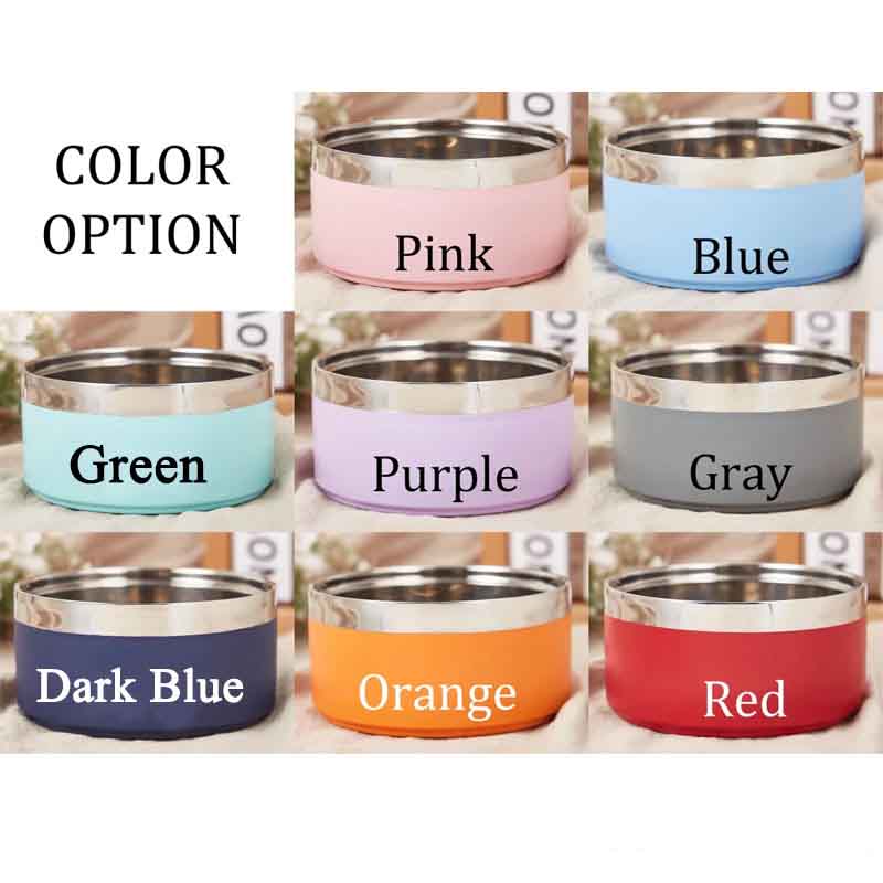 Personalized Pet Lover Stainless Steel Pet Bowl with Name Cute Paw Pet Bowl