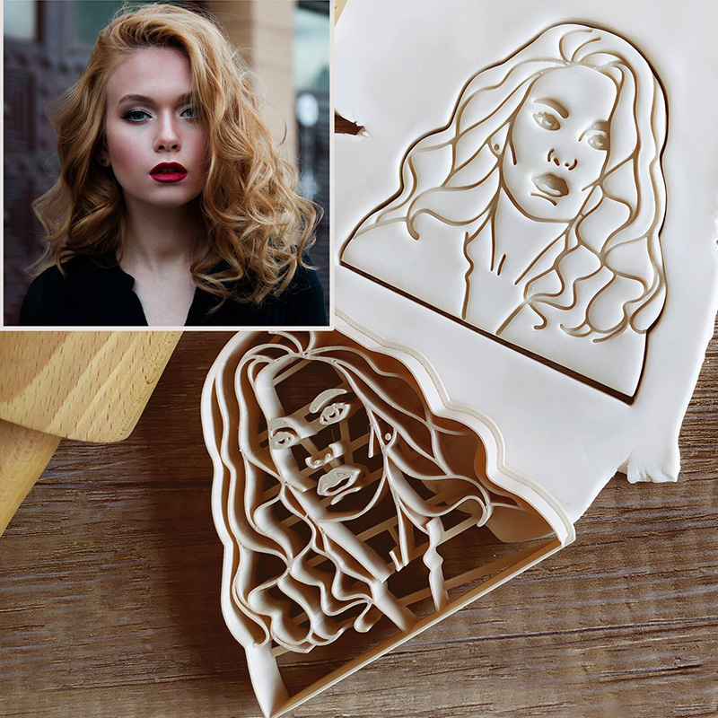 Personalized Photo Face Portrait Cookie Cutter Gift for Her Photo Face Gift Funny Cookie Cutter Gift Idea