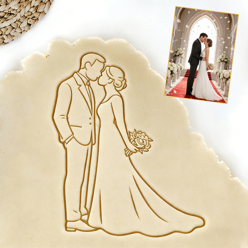 Personalized Couple Face Photo Cookie Cutter Wedding Cookie Cutter Guest Gift Idea Custom Newlywed Couple Face Cookie Gift Wedding Favor