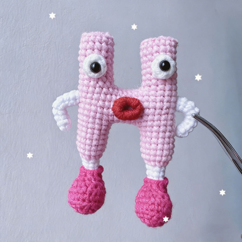 Personalized Hand-Crocheted Name Letter DIY Pendant Gift for Wife Girlfriend