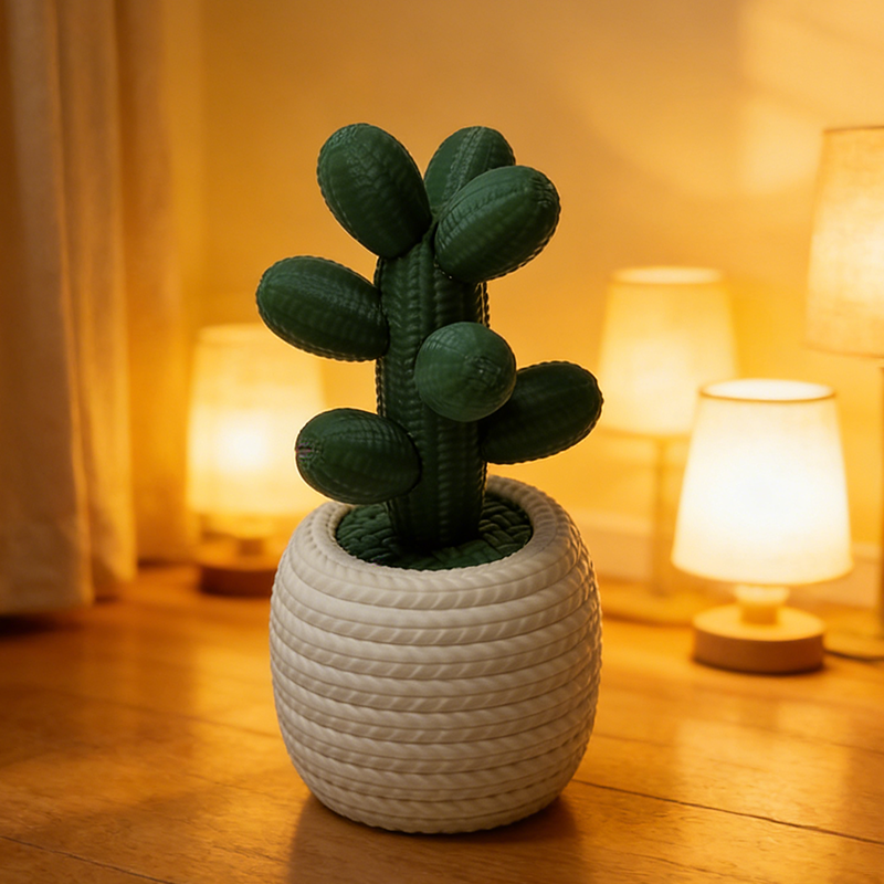Personalized 3D Printed Flower 3D Tulips Decorations Potted Cacti Gift Home Decoration