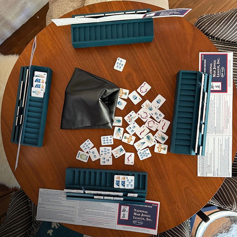 Travel Mahjong Racks, Magnetic Pushers, Mahjong Beginner for Mahjong Lovers