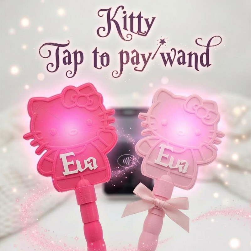 Tap to Pay Kitty Wand - Kawaii Magic Wand Payment Stick for Contactless Cards | Cute Gift for Kittty loves, Princess Aesthetic, Viral Wand