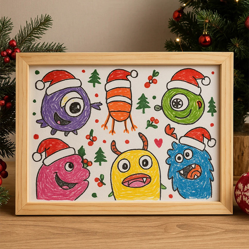 Magnetic Kids Artwork Picture Frame with Storage, Kids Artwork Frames for Wall Holds