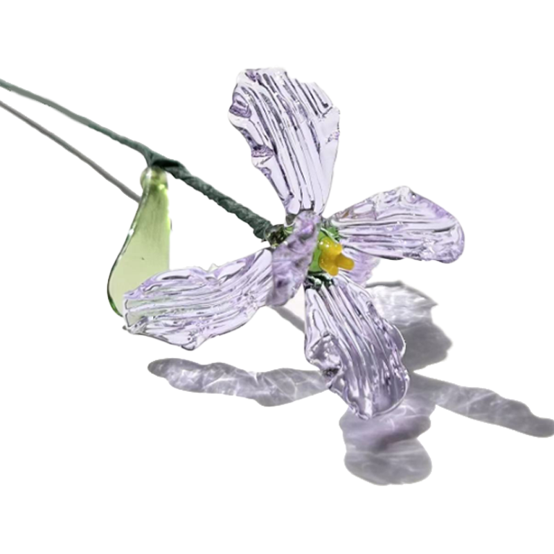 Personalized Glass Birth Month Flower Birth Flower Gift Hand Blown Spring Flower Glass Flower Bouquet Valentine's Day Gift For Her Home Decor
