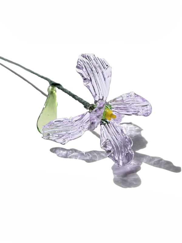 Personalized Glass Birth Month Flower Birth Flower Gift Hand Blown Spring Flower Glass Flower Bouquet Valentine's Day Gift For Her Home Decor-2