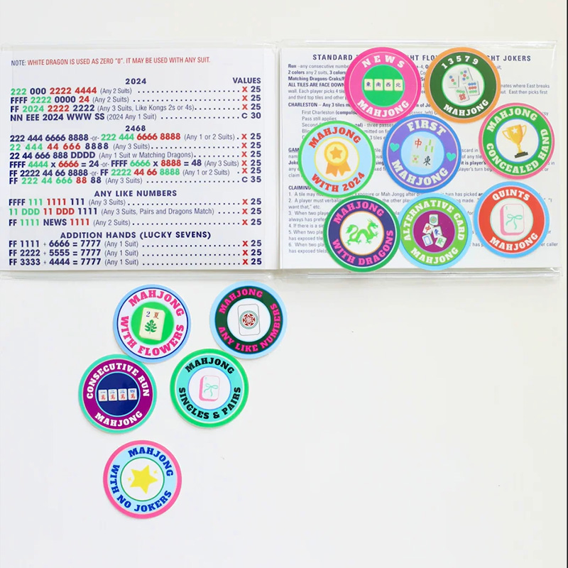 Personalized Mahjong Merit Stickers (18 options - Sold Individually) for Mahiong Lover