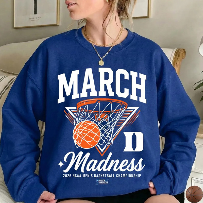 Duke Basketball - 2026 March Madness Basketball - NCAA SweatShirt, Duke Blue Devils Fan Gift, College Basketball Tournament Graphic Tee