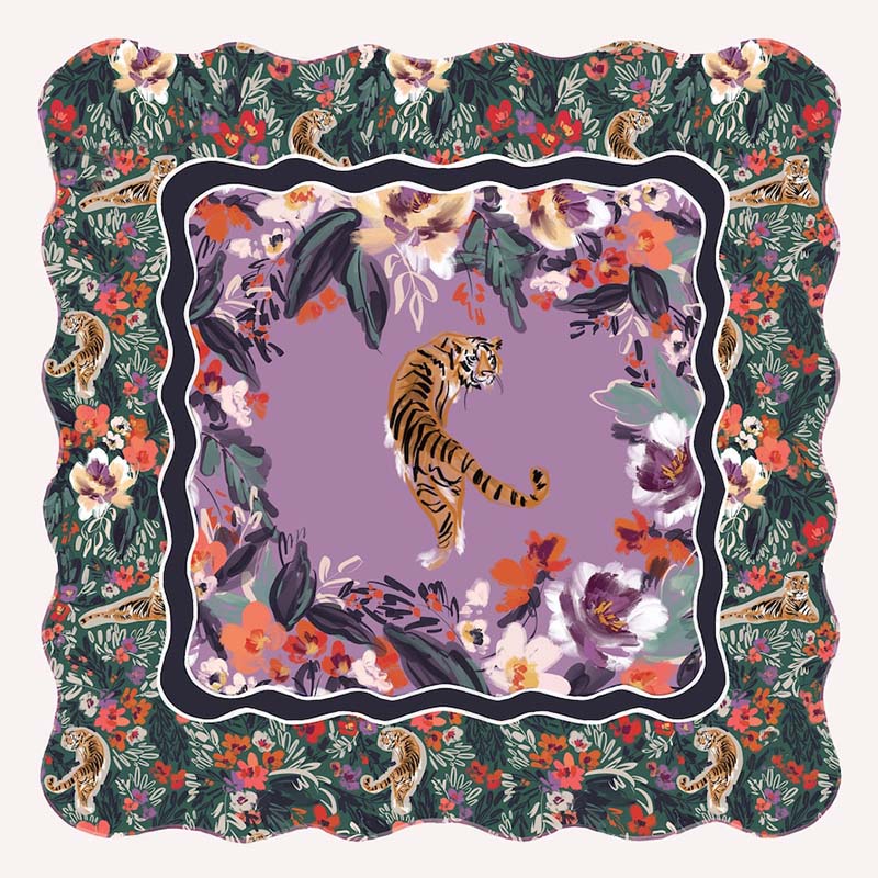 Personalized Scalloped Mahjong Mat Neoprene Game Surface Travel Portable Playing