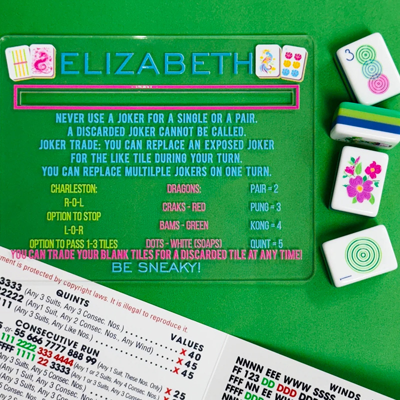 Personalized Mahjong Line Reader for Mahjong Lover Gift