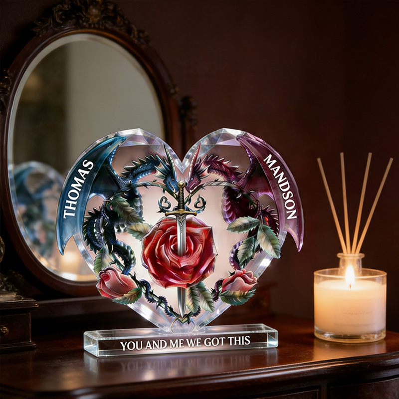 Personalized Retro Dragon Couple Plaque Couple Gift Home Decoration Anniversary Gift for Couple