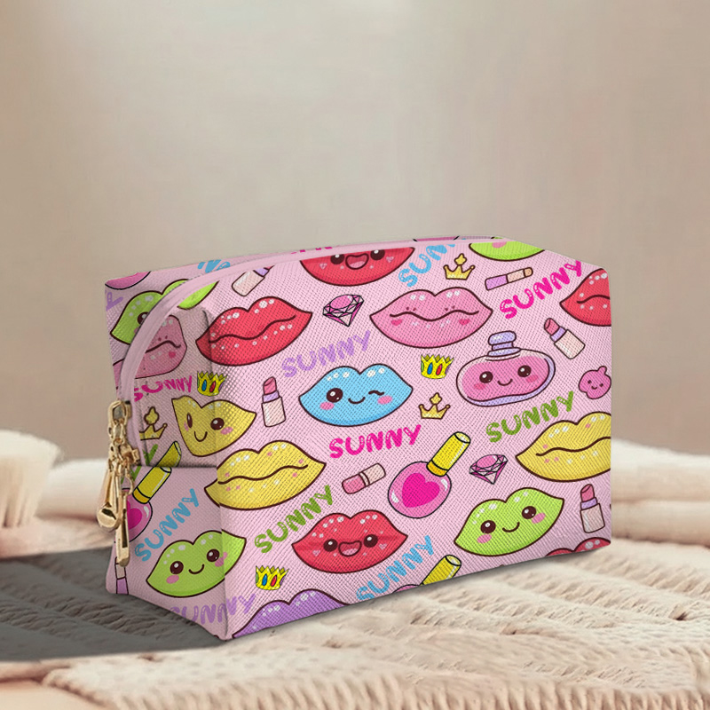 Personalized Fun Makeup Toiletry Bag Custom Name for Kids Travel Gifts and Daily Use