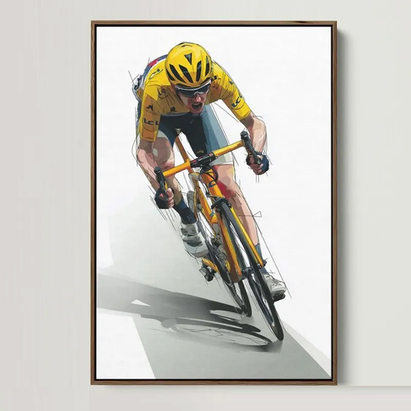 Personalized Bicycle Photo Portrait Bike Art Print Cycling Wall DecorAthlete Print Modern Home Decor Gift for Cyclist