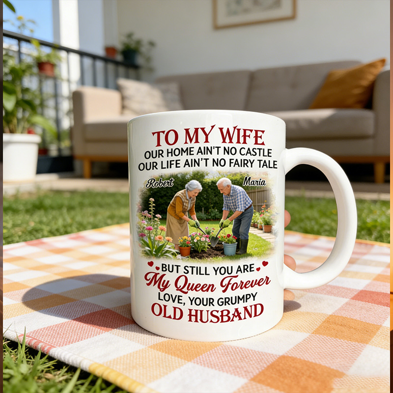 Personalized To My Wife Mug Custom Mug for Wife with Couple Name Anniversary Gift for Her