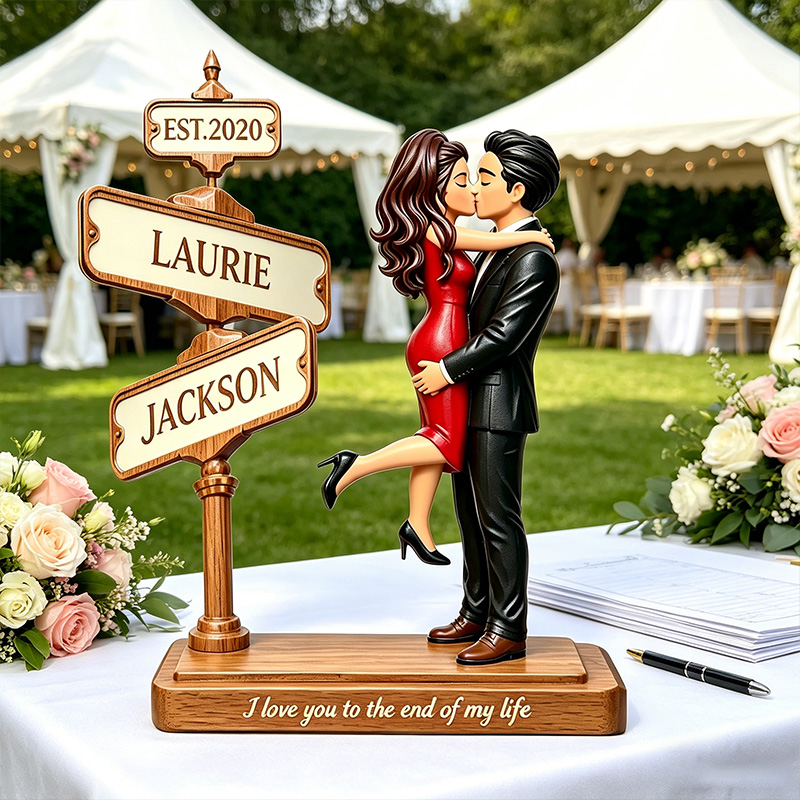 Personalized Couple Street Sign Design Plaque Valentine's Day Gift for Couple with Name Road Sign Gift