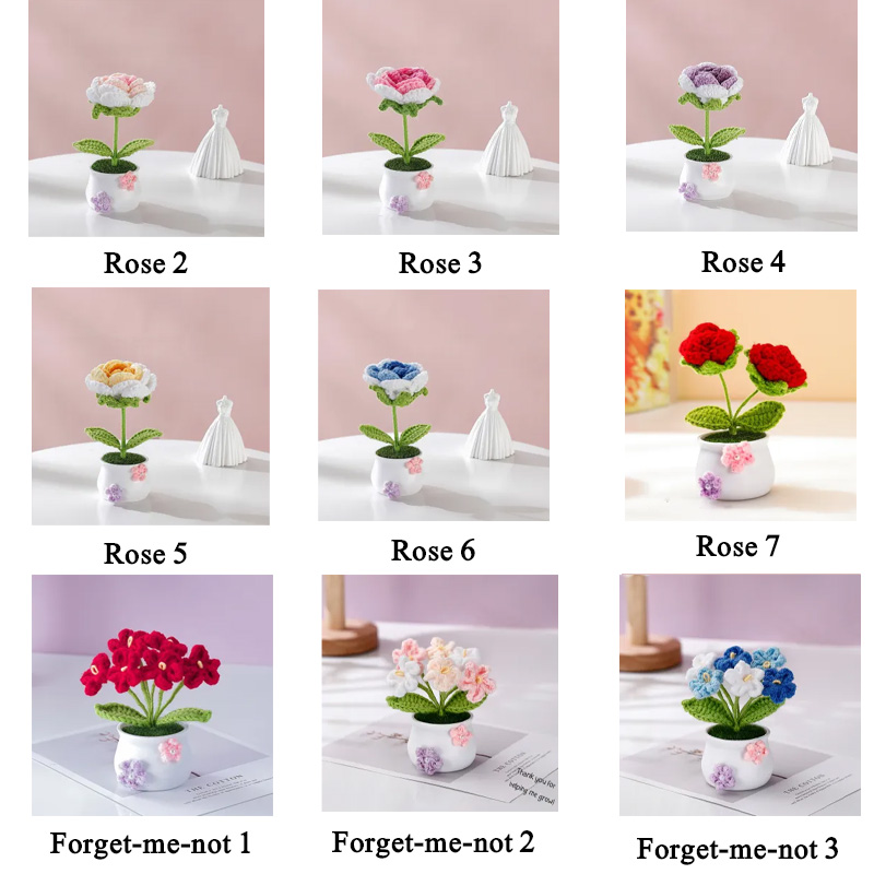 Handmade Flower Pots Thanks Gift Heartwarming Gift Small Flower Pots with Flowers Gift for Mom Teacher Her