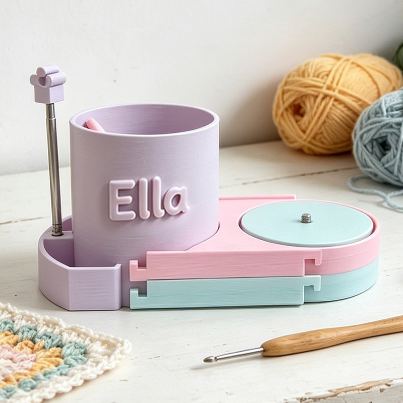 Personalized Crochet Tool Storage Box Crochet Tool Storage Rack Yarn Ball Holder Which Feeds by Revolving the Wool for Knitting and Crocheting